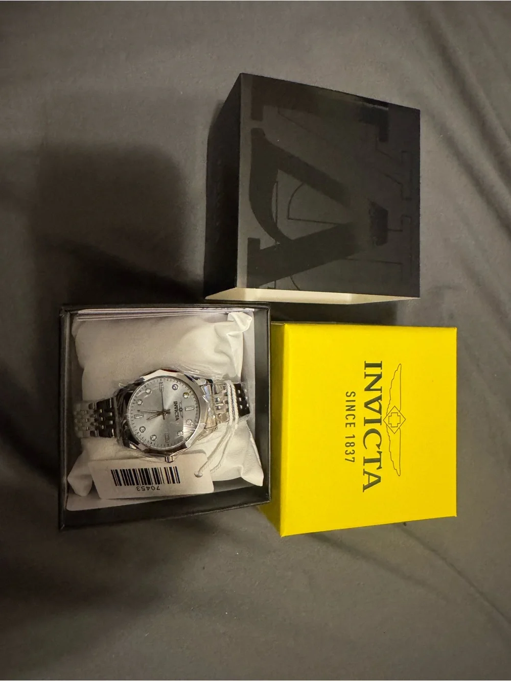 Invicta Silver Tone Women’s Stainless Steel Dress Watch with Crystal Markers